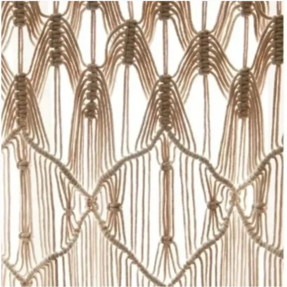 ⭐️ Millie Macramé Boho Peasant Knot Hipster Hippie Art Deco Farm Window Curtain